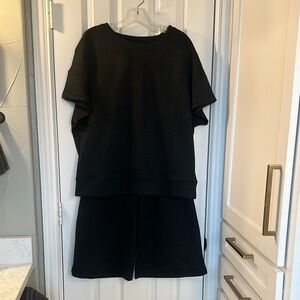 Elegant Black Women's lounge set top and pants